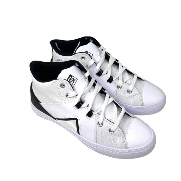 Converse CTAS Flux All Star Ultra Mid White Women’s Mesh Leather SneakersA01168C - Picture 4 of 11